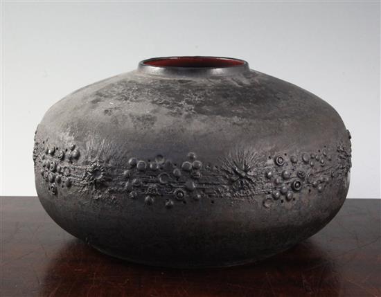 An Amphora stoneware compressed globular vase, 20th century, diam.31.5cm